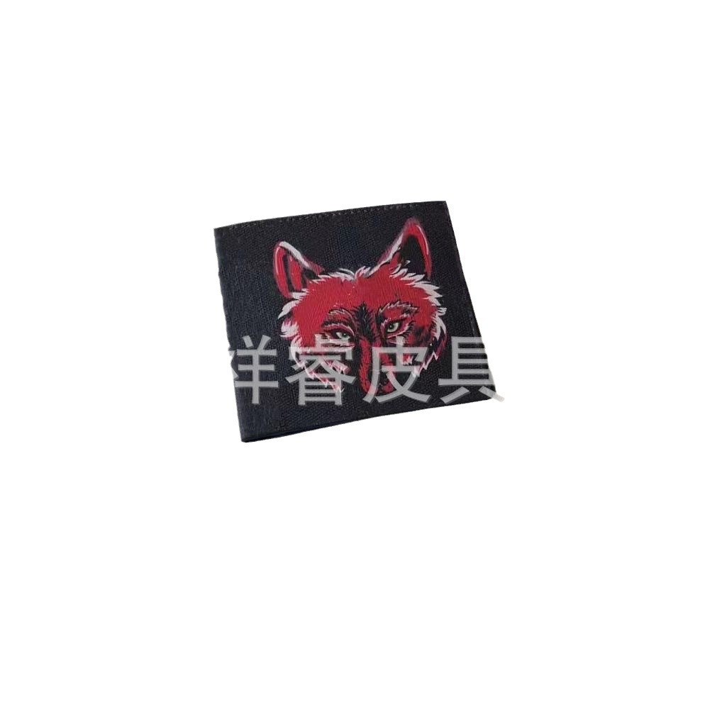 Suministro directo de fábrica billetera de impresión de dibujos animados de alta gama billetera de impresión de color animal lindo billetera de hombre corta multi-tarjeta