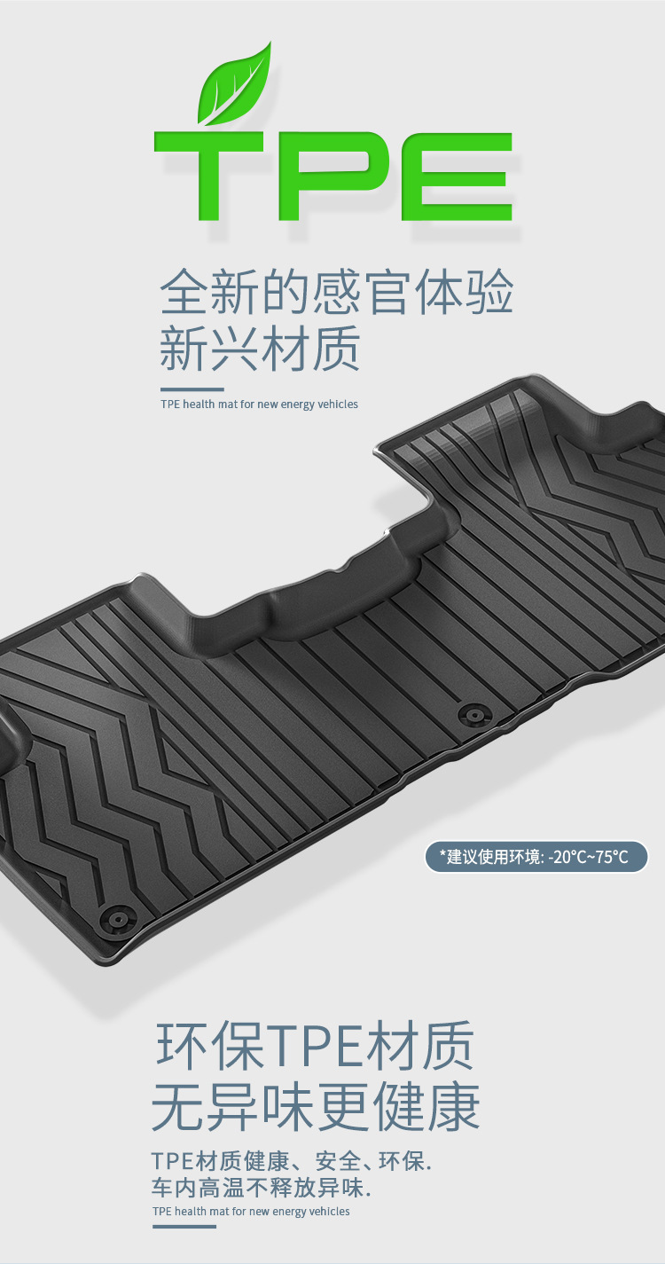 Car Floor Mats For 25 Tranqi S7 Special Car Floor Mats Dirt-Resistant TPE Floor Mats Environmental Protection Trunk Mats