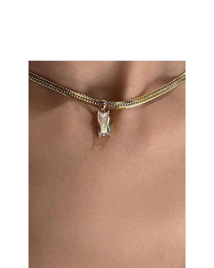 Wedding, Travel Occasion 304 Stainless Steel Material PVD Coated Real Gold Plated Heart Titanium Steel Waterproof Non Tarnish Necklace