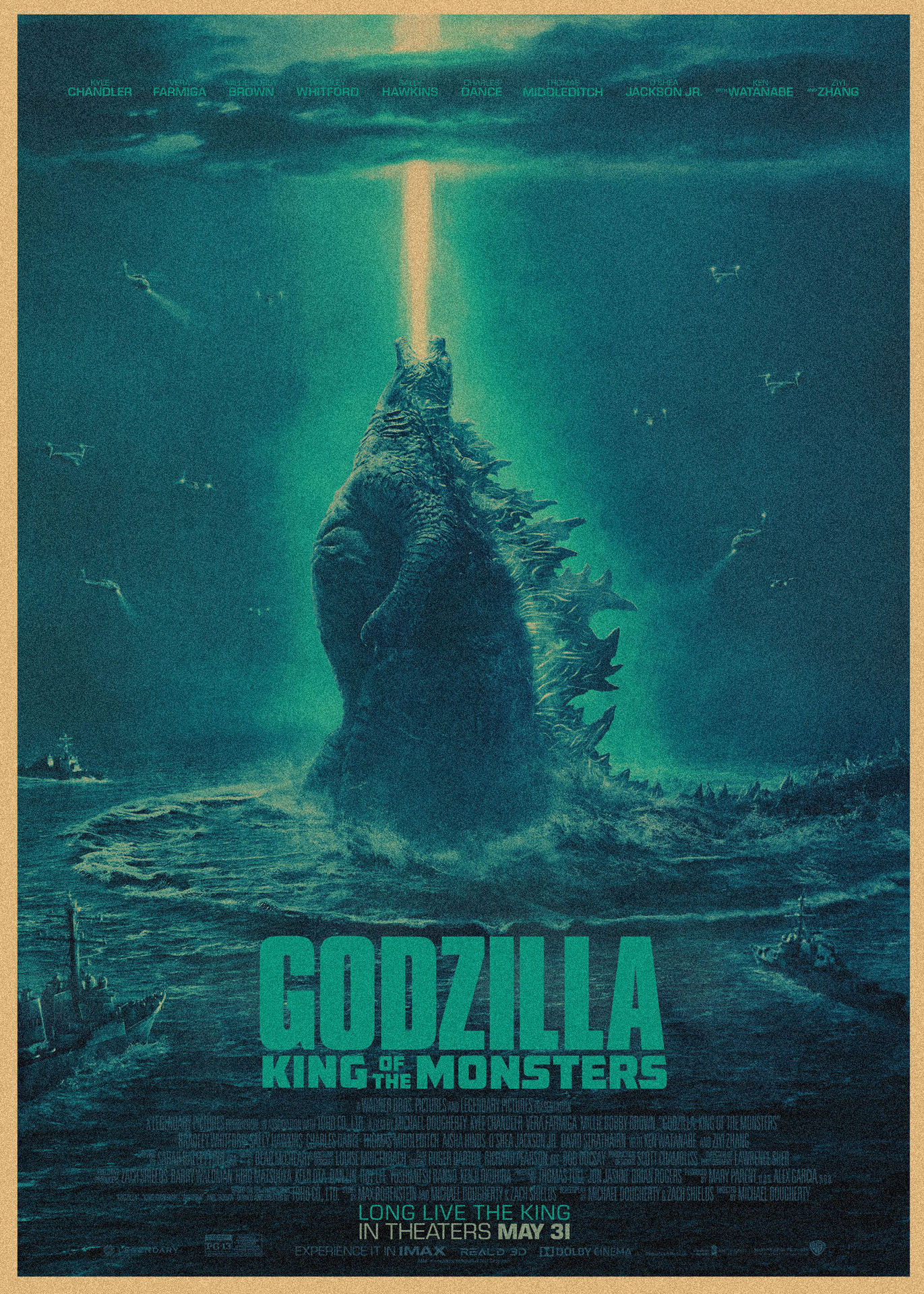 Godzilla película Godzilla póster retro kraft decoración mural mural 258