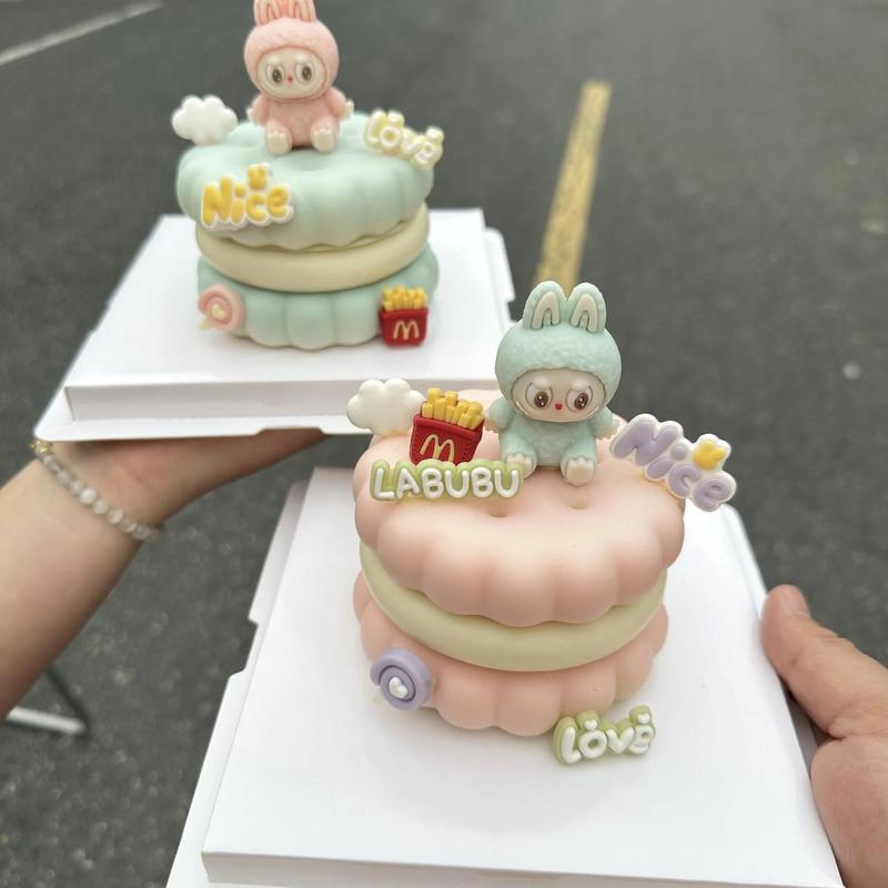 拉布布labubu儿童生日蛋糕装饰卡通摆件emoji表情拉布布蛋糕插件|undefined