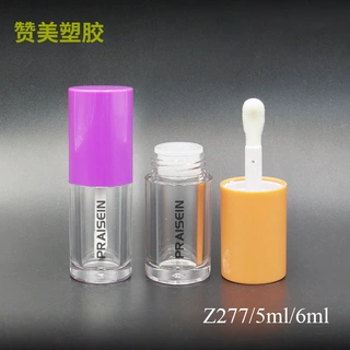 圆形透明唇釉管5ml-6ml塑料粗杆刷唇彩空管 液体腮红瓶
