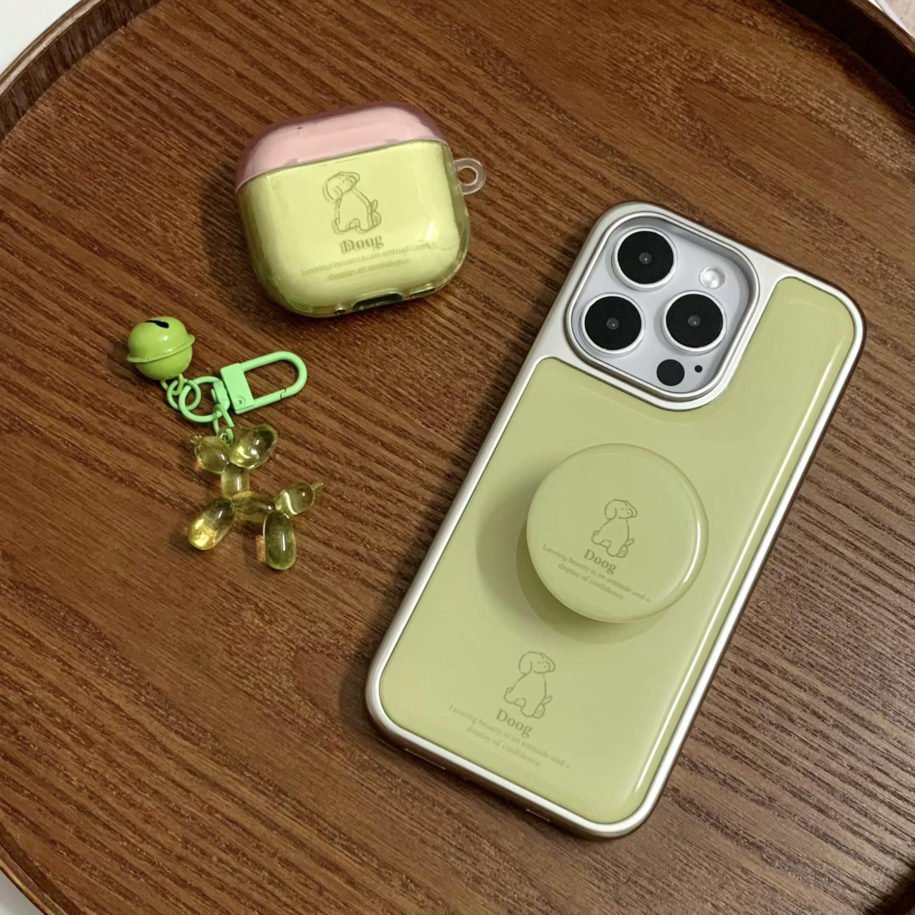 Simple epoxi línea cachorro adecuado iphone15 soporte 16ProMax funda para teléfono 13 Apple 14 nuevo 16