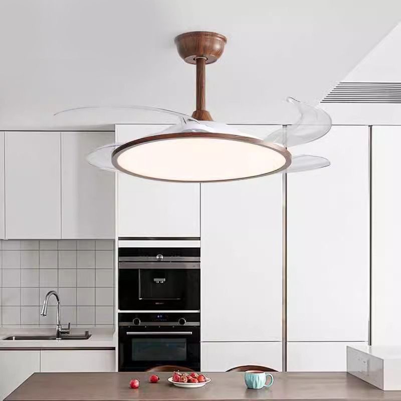 Invisible Ultra-Thin Ceiling Lamp 2025 New Restaurant Ceiling Fan Lamp Retro B&B Medieval Silent Fan Lamp