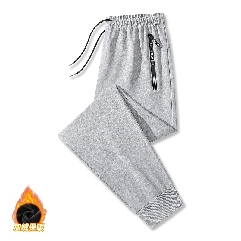 9966 fleece-lined light grey joggers / M [height 160-170 weight 80-110]