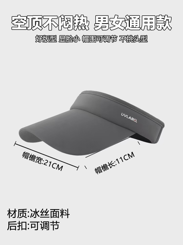 UV letras sombrero de sol cara pequeña sombrero de sol anti-UV correr sombrero de verano hombre nuevo