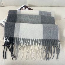 澳洲100%羊毛英伦百搭格子围巾女冬季男情侣山羊绒工厂家直销外贸