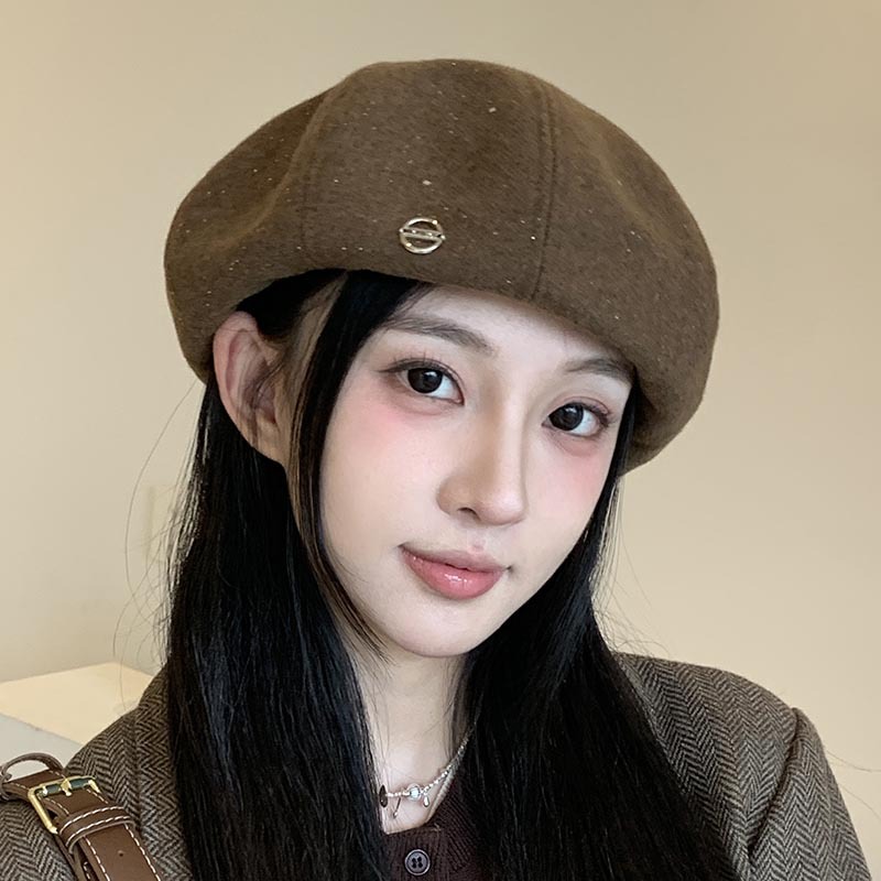 Universal beret, autumn fashionable hat, Korean style, simple and elegant design