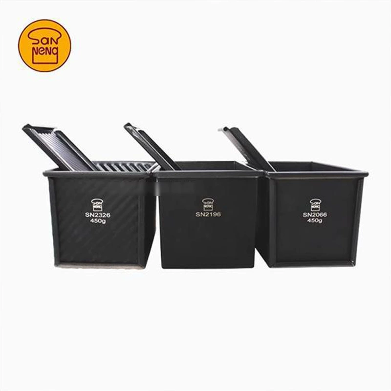 三能 Low sugar toast box SN2196 2066 2065 Healthy black non -stick toast mold bread 450g grams