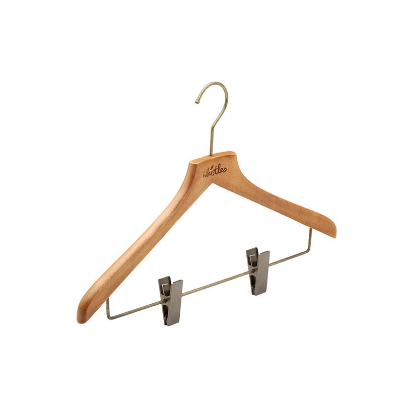Solid Wood Clothing Store Display Rack Scratch-Free Anti-Slip Suit Clothes Rack Wooden Clothes Hook Adult Clothes Hanger Customizable