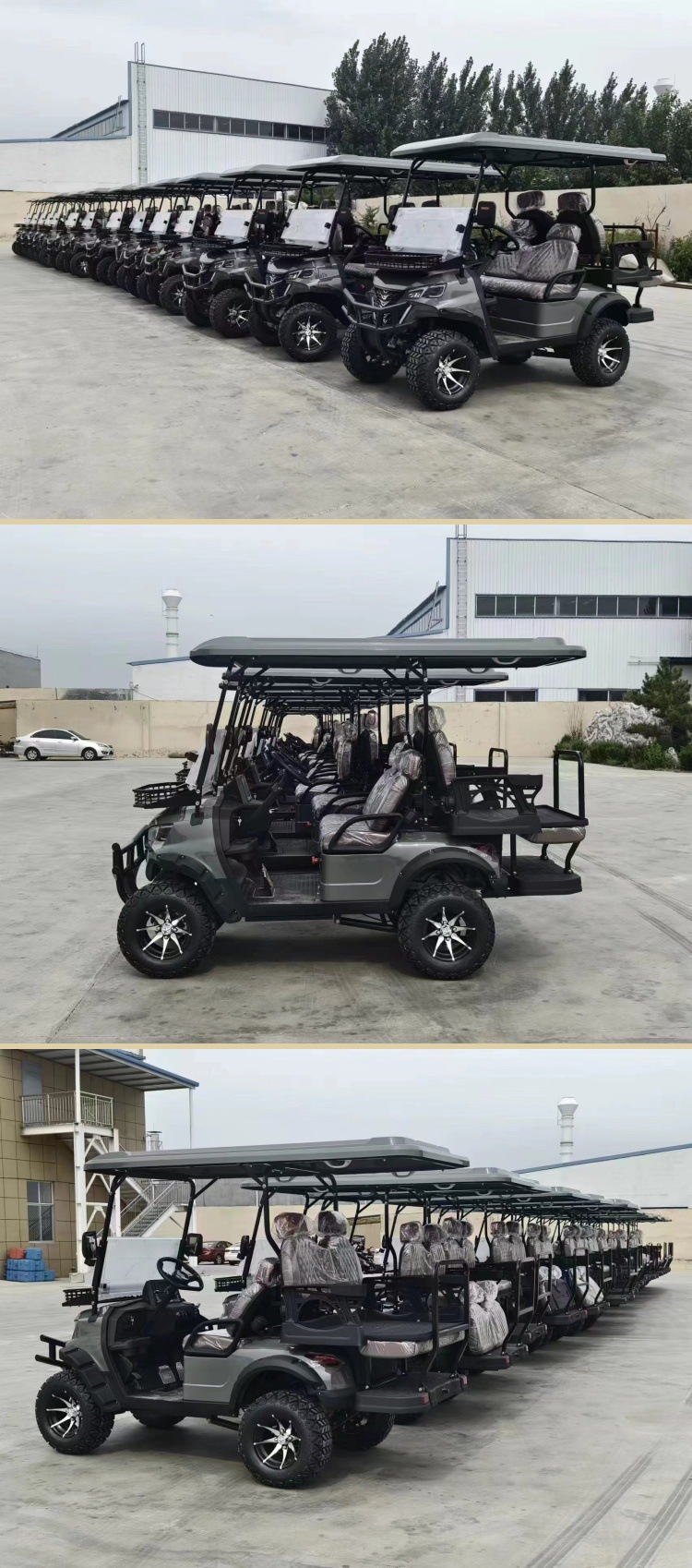 Electric golf cart, four-wheel, 2-seater, 4-seater, 6-seater, for export, hotel reception, shuttle, sightseeing, and transportation