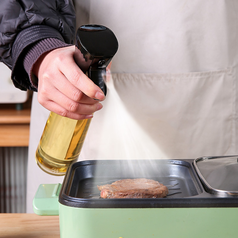 Explosiones transfronterizas de tipo de presión pulverizador de aceite de cocina de aire doméstico botella de pulverización de aceite comestible pulverizador de aceite
