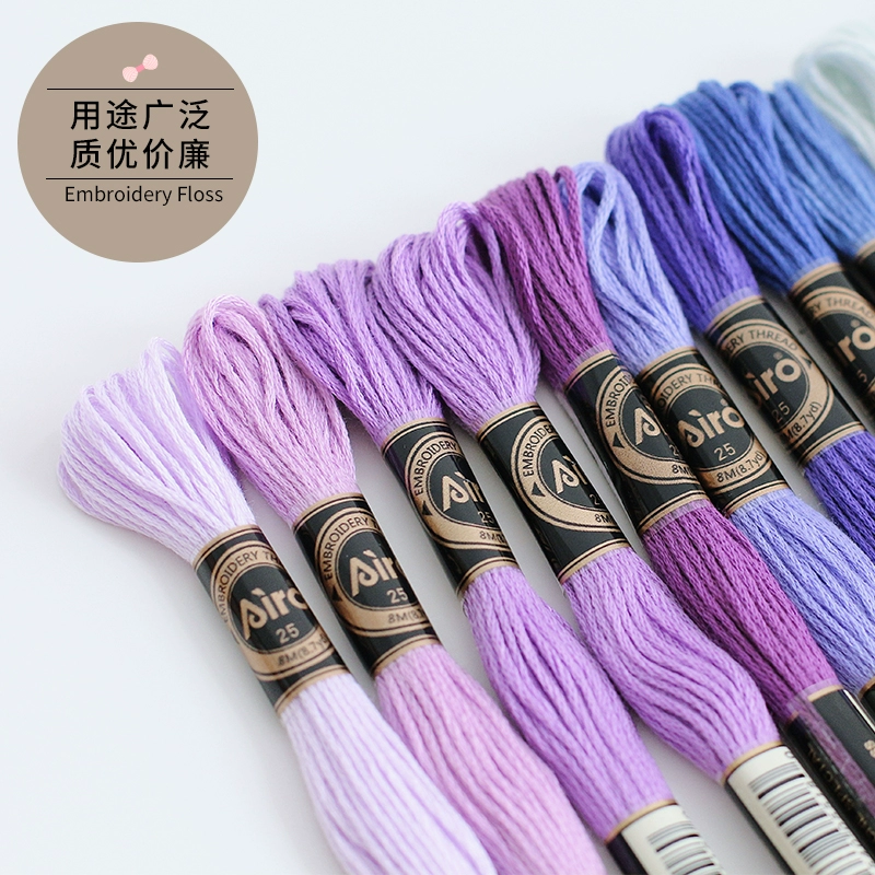 QTB6447 цветная нитка для ручной вышивки, набор для DIY, европейский стиль, 25 хлопковых нитей для вышивки, нитки для крестика