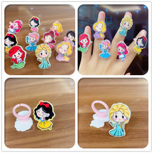 儿童戒指可爱树脂卡通 透明款混批 塑料戒指圈 厂家2元店货源批发