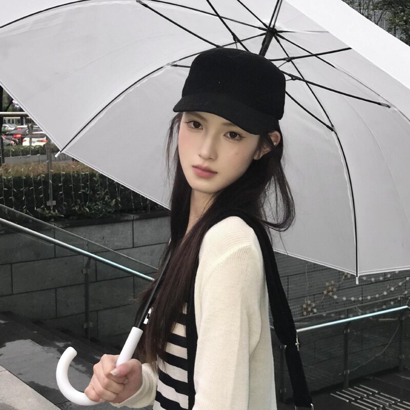 日本の新しい春夏の美白ミニマリストクリアフェイス小さなレトロな乗馬帽子レディースファッション多用途ひさしキャップイン|undefined
