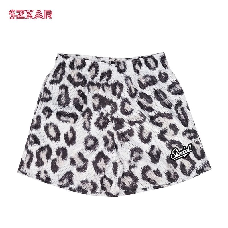Summer Trendy Brand New Leopard Print Fitness Training Shorts Men's Sports Pants Basketball American Mesh Quarter Pants Loose Trendy Summer Trendy Brand New Leopard Print Fitness Training Shorts Men's Sports Pants Basketball American Mesh Quarter Pants Loose Trendy