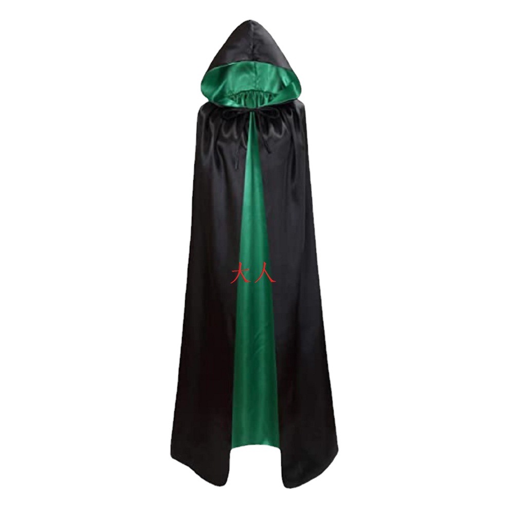 Spot Halloween Cloak cosplay Double Layer Black Red Vampire Death Cloak Party Adult Children Cloak