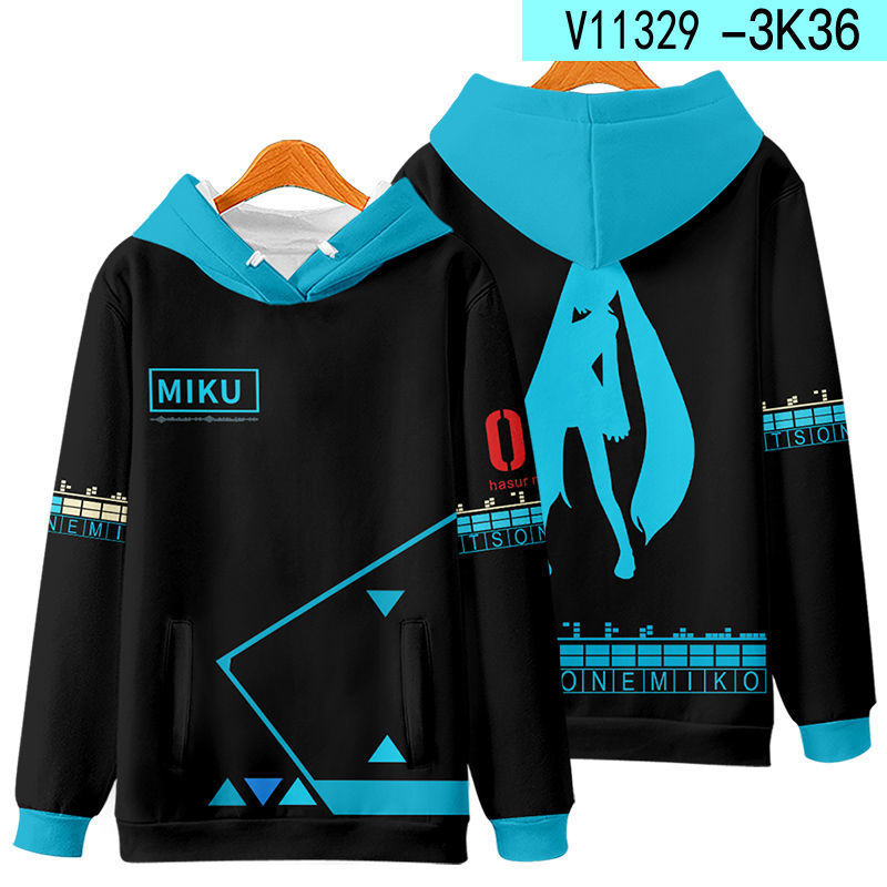 Мужская и женская повседневная куртка moeyui hatsune future для косплея с капюшоном, товары аниме, miku