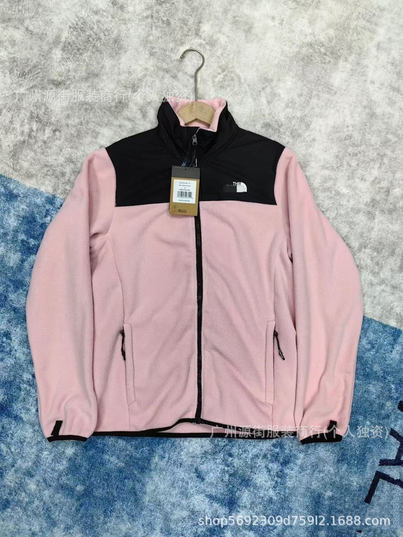 1990 estilo americano chaqueta de asalto para hombres y mujeres parejas agitando pelusa 3 - en - 1 desmontable chaqueta de bordado de pelusa