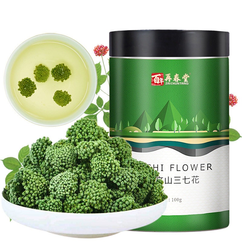 再春堂(zaichuntang)三七花 精选云南文山 精制三七花茶100g罐装