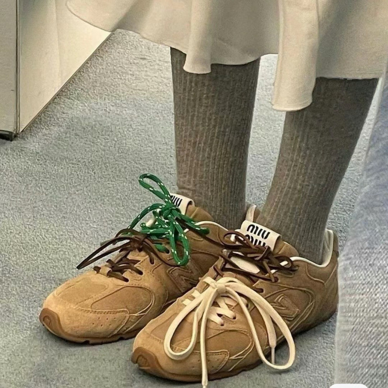 Putian Miumiu×Nb530 Training Shoes Low-Top Dad Shoes Lace-Up Sneakers Breathable Versatile Low-Heeled Shoes