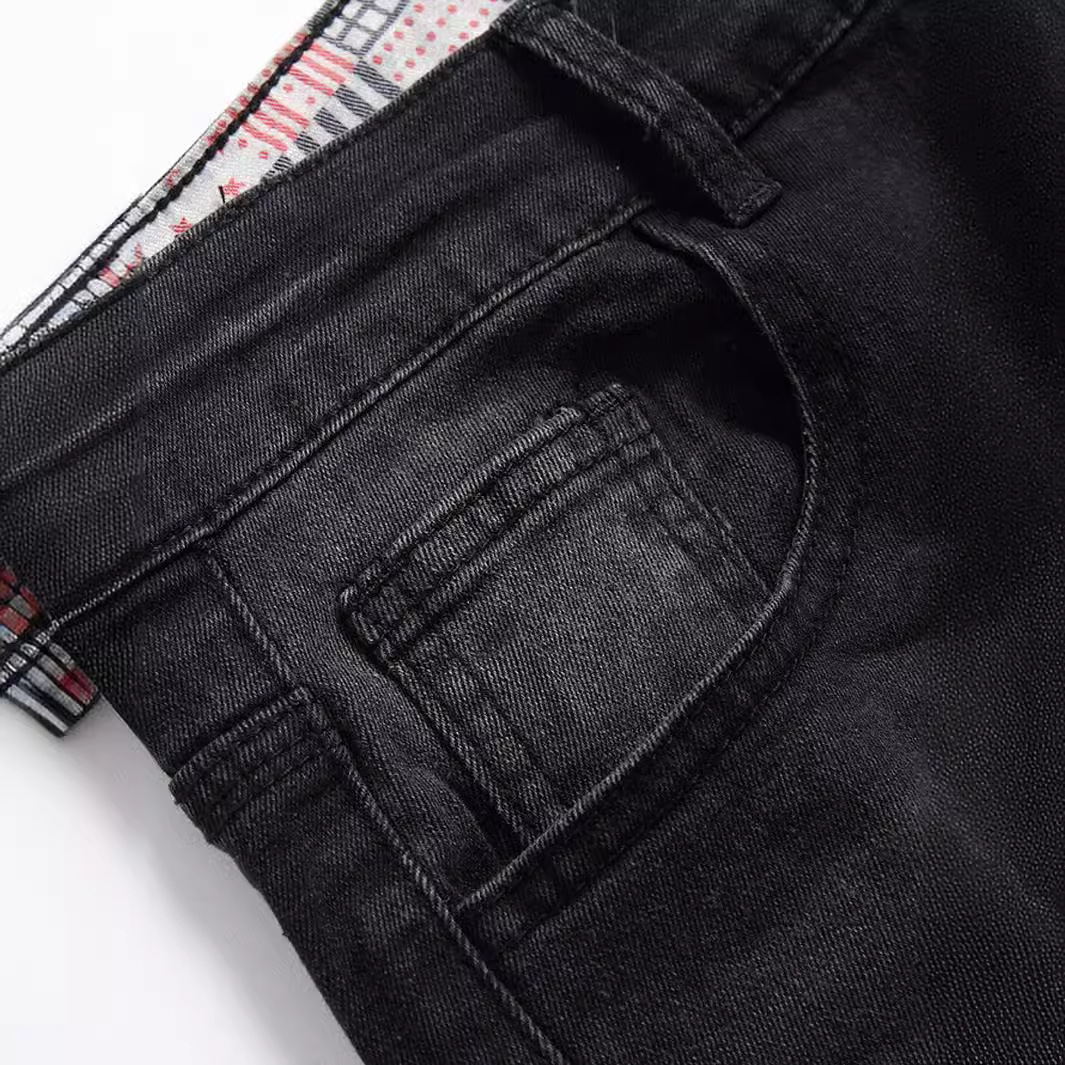 Youth Slim Fit Jeans Men's Korean Style Trendy Skinny Pants for Formal And Casual Summer Wear_voghion.com