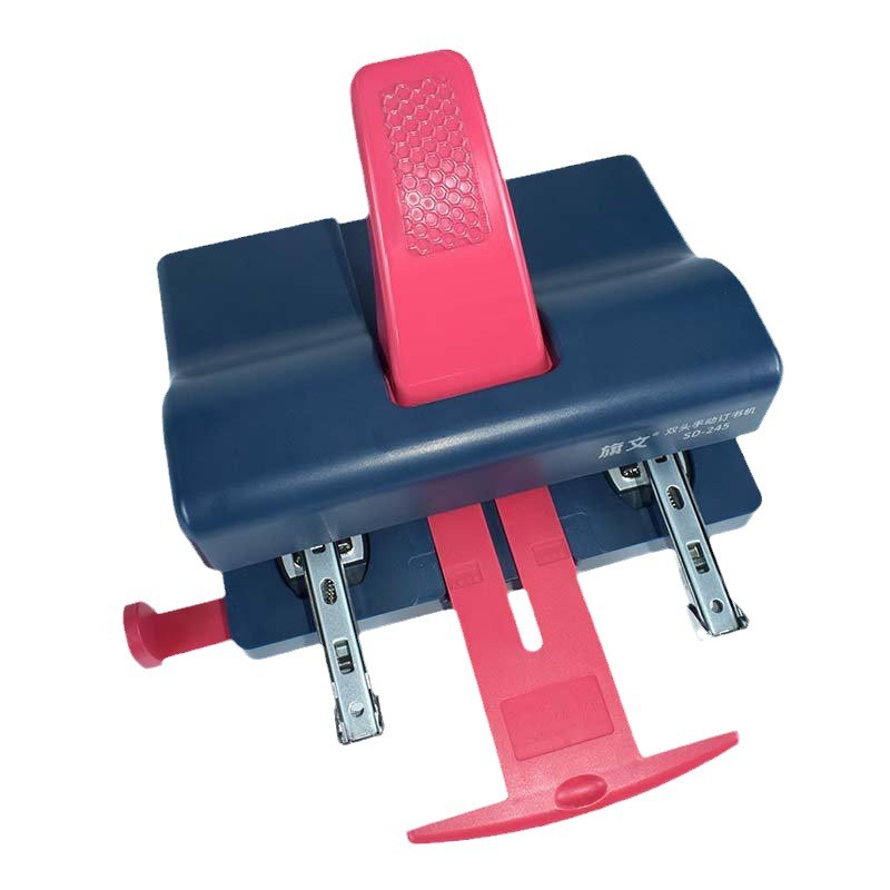 Grapadora de doble cabeza para ahorrar mano de obra, escritorio de doble fila, grapadora estándar de doble agujero y doble clavo, se puede clavar 2 - 50 hojas.