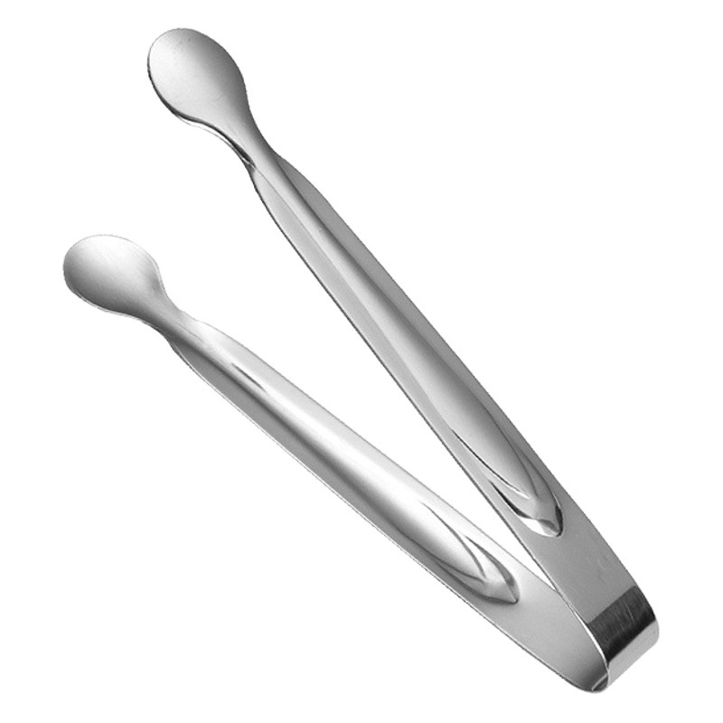 Cross-Border 304 Stainless Steel Ice Tongs, Sugar Cube Tongs, Ice Cube Clips, Small Ice Tongs, Restaurant Food Clips
