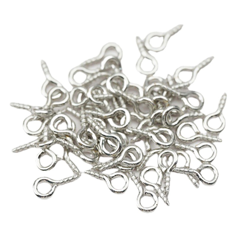 Ojo de oveja uñas ángulo de oveja uñas cabeza redonda anillo de ojo de oveja DIY metal grande, mediano y pequeño tres especificaciones accesorios de joyería de bricolaje tornillo lote