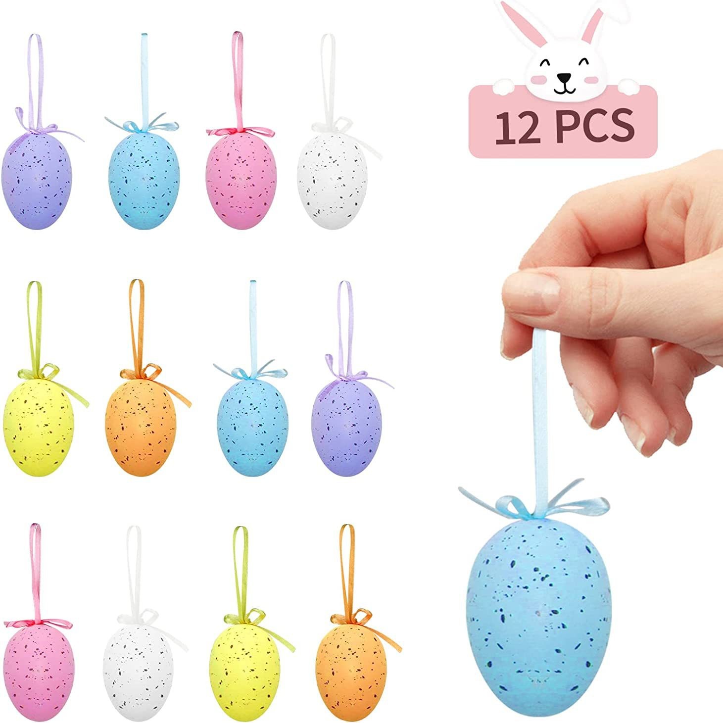 Huevo de Pascua dot huevo de plástico huevo vacaciones decoraciones simulación cáscara de huevo blanco molde colgante