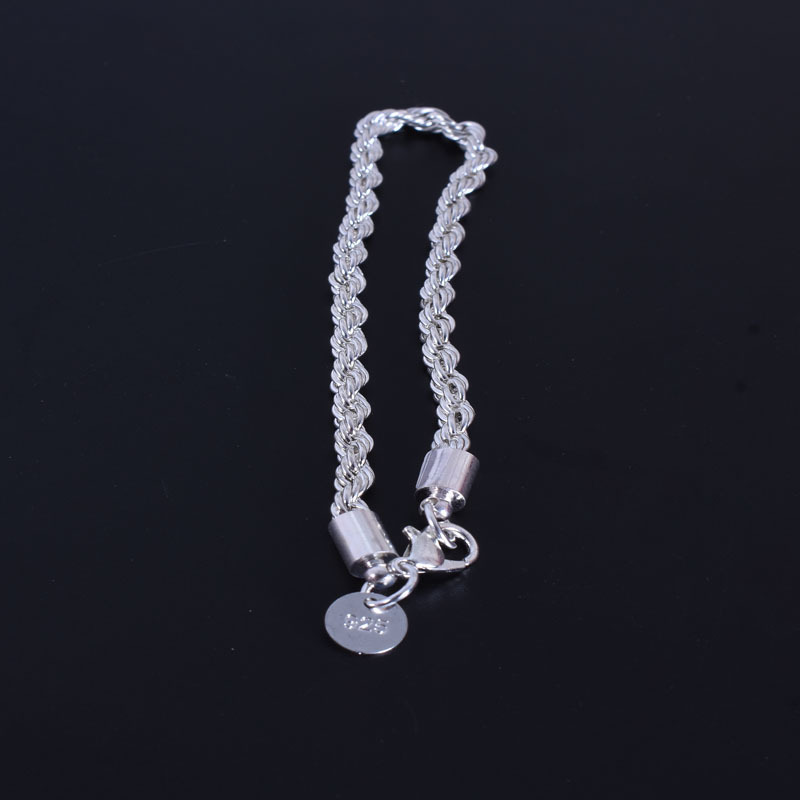 Wholesale Jewelry Lady Geometric Twist Alloy Silver Plated Bracelets display picture 5