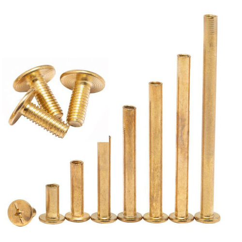 M5 gold mother-in-law rivets butt locking screws ledger nails copper-plated binding sample album screws photo album