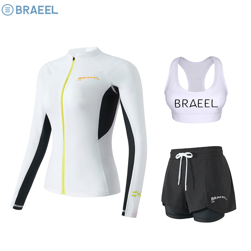 South Korea New Women's Split Jellyfish Clothes Sun-proof Quick-drying Hot Spring Long-sleeved Trousers Swimwear Surfing Diving Snorkeling Suit