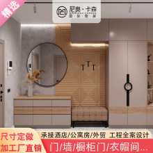 全屋定制衣柜一门到顶 隐形整体实木橱柜 尺寸定做加工厂原木家具