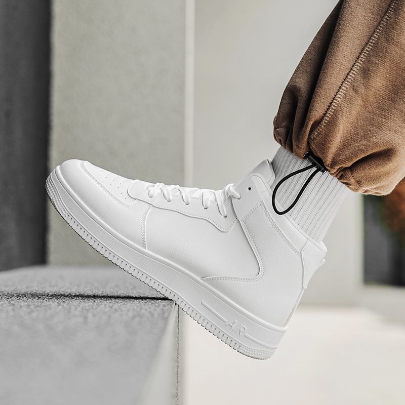 Automne et hiver haut de gamme version coréenne tendance sport 2024 nouvelle planche hommes décontracté polyvalent blanc chaussures hommes_voghion.com