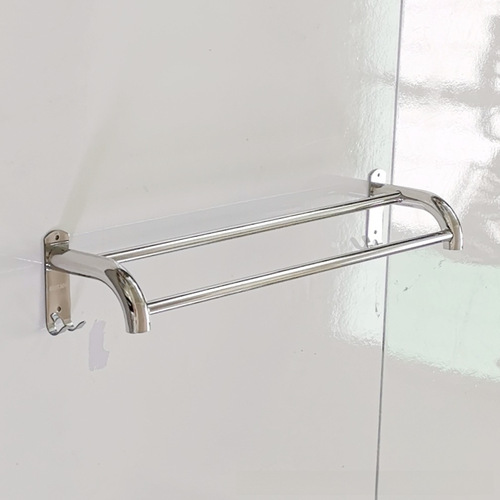 304 stainless steel single and double rod bathroom towel bar bathroom and toilet hole-free towel rack and bath towel rack