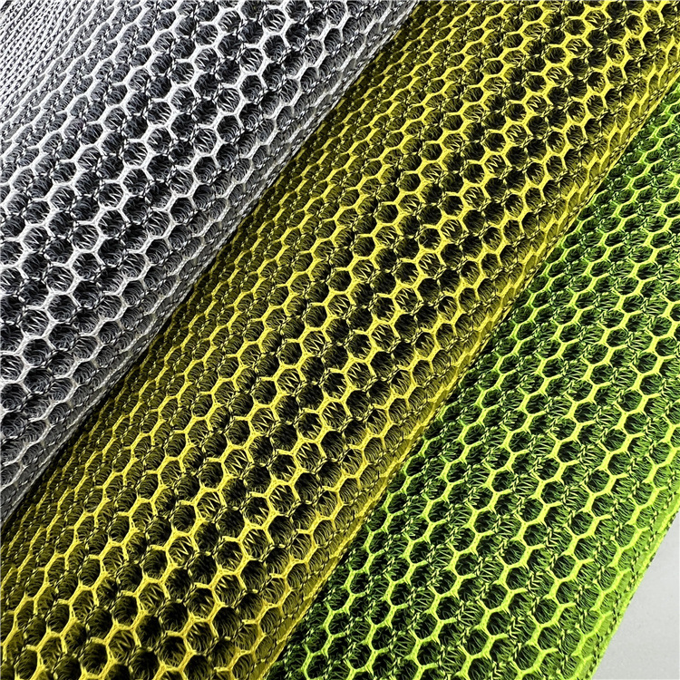 特殊三明治网布 柔软透气网眼布 足球纹六角鸟眼布 座椅鞋材网布