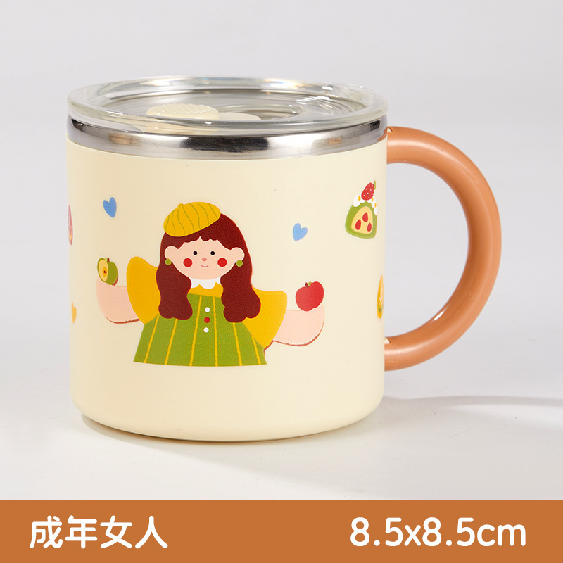 工場直送二重層断熱カップハンドル取り外し可能なマグカップ 304 ステンレス鋼の高価値ウォーターカップギフト|undefined