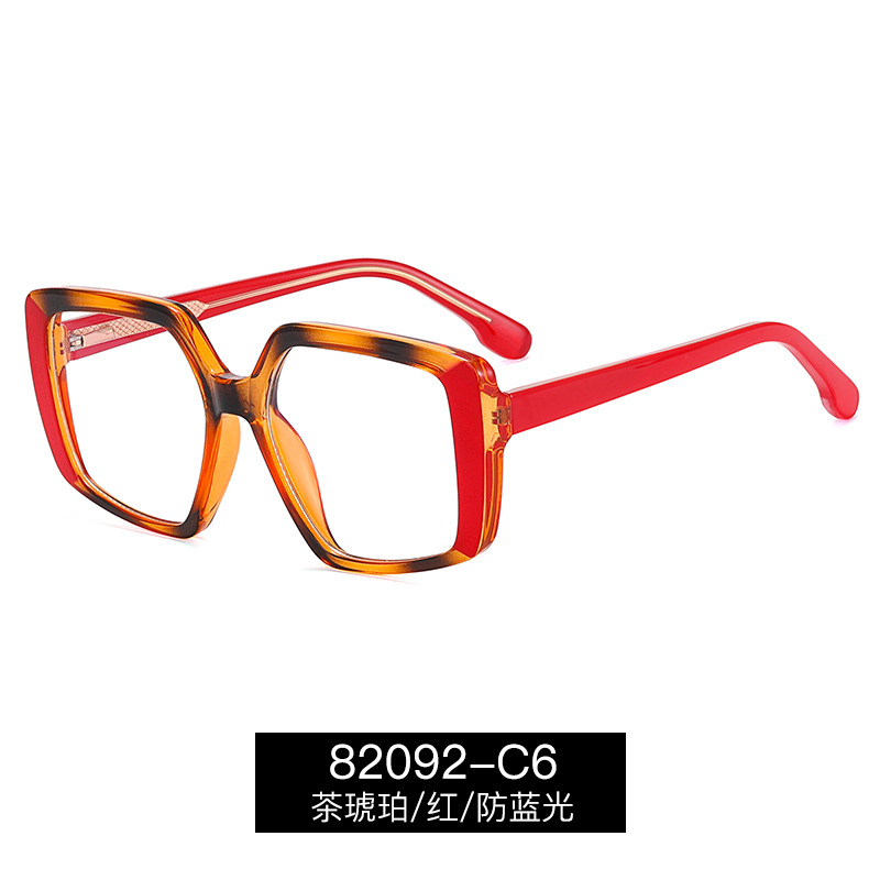 82092 nuevo CP insertar anti-azul gafas de luz gafas ópticas estilo europeo y americano marco grande marco gafas marco puede ser equipado con gafas de miopía