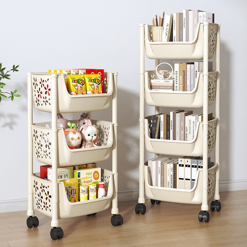 Kitchen rack vegetable rack floor-standing snack cart multi-layer storage rack removable vegetable basket artifact
