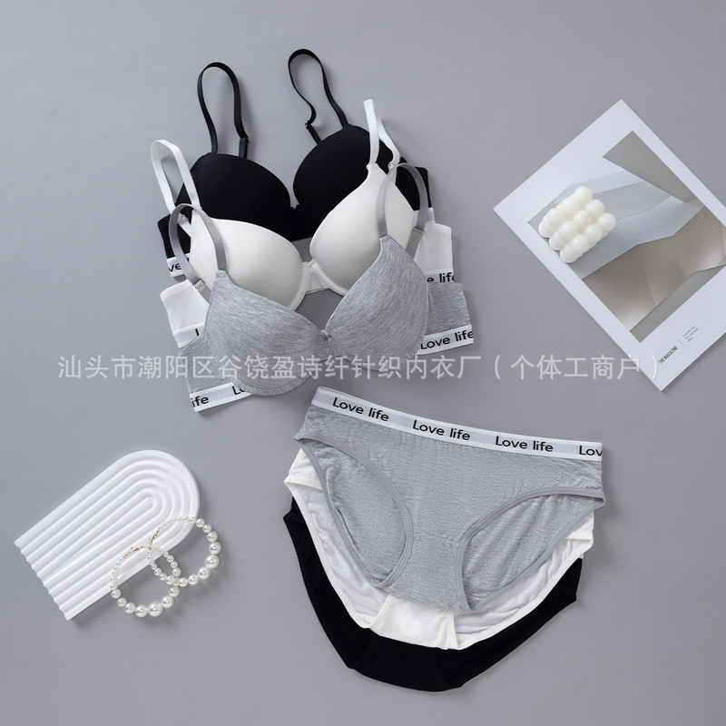 Specially Designed for Cross-Border European and American Lingerie, Amazon Temu Hot-Selling Bra Set, Letter-Style Push-Up Adjustable Bra for Women Specially Designed for Cross-Border European and American Lingerie, Amazon Temu Hot-Selling Bra Set, Letter-Style Push-Up Adjustable Bra for Women