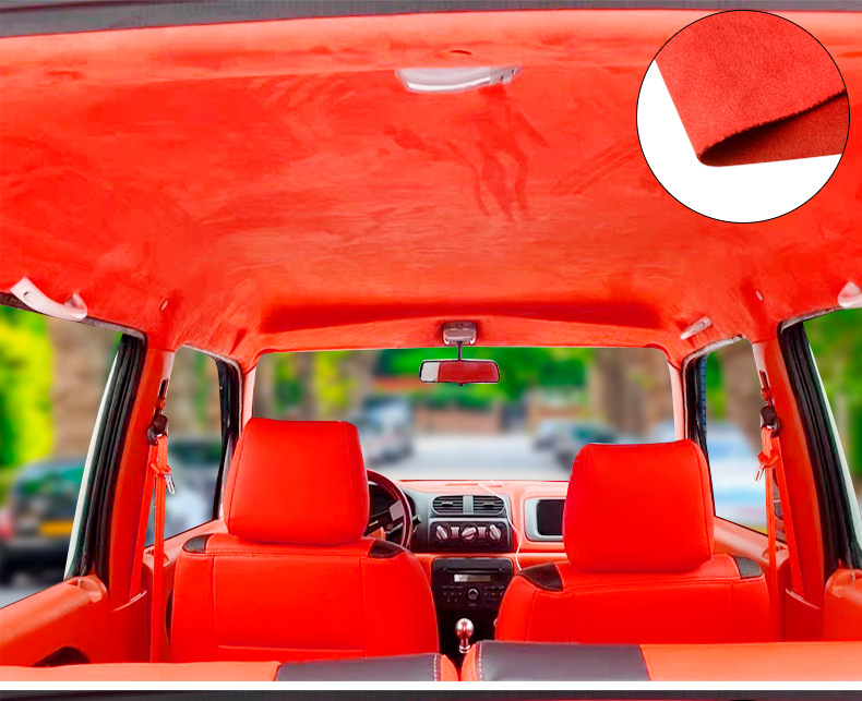 Car Ceiling Cloth Repair Deerskin Velvet Interior Fabric Modification Ab Column Seat Leather Renovation Suede Cloth Wholesale