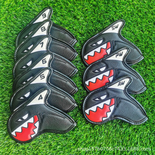 Shark Iron Cover Golf Club Head Cover Ball Head Cap Cover Golf Club Cover Protective Cover Golf