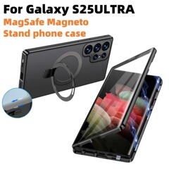 サムスンギャラクシーs25ultra携帯ケース万磁王金属マグネットスティックスティックスティックスティック折りたたみスタンドカバー