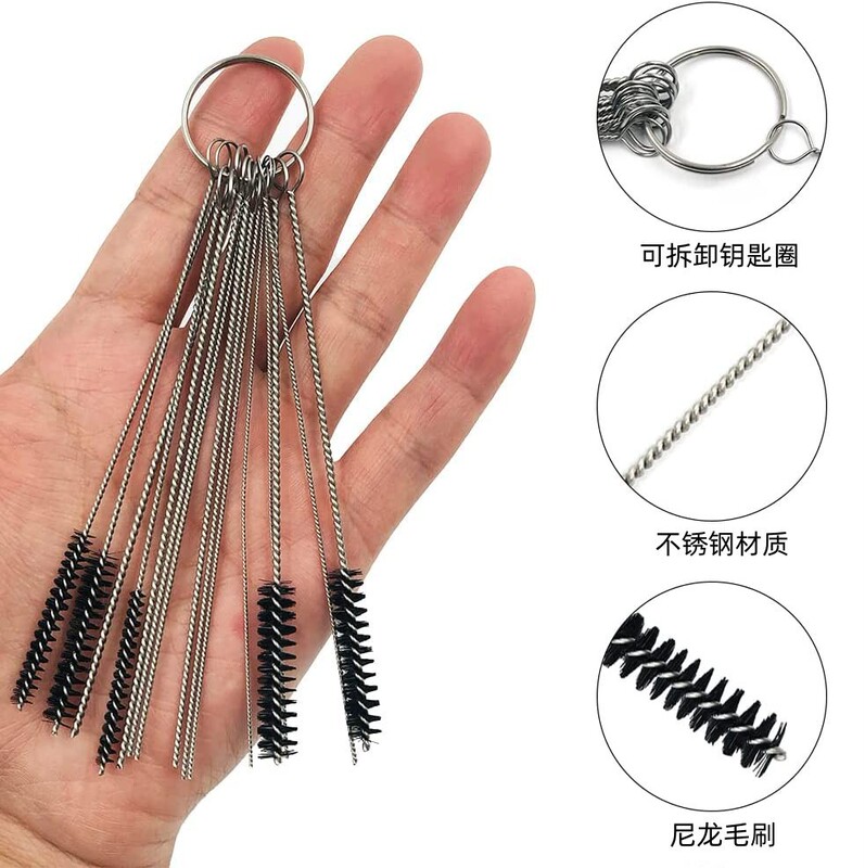 Special Cleaning Brush for Spray Gun, Spray Gun Nozzle Cleaning Set, Stainless Steel Needle, Nylon Cleaning Brush, Oxygen Injection Meter Special Cleaning Brush for Spray Gun, Spray Gun Nozzle Cleaning Set, Stainless Steel Needle, Nylon Cleaning Brush, Oxygen Injection Meter