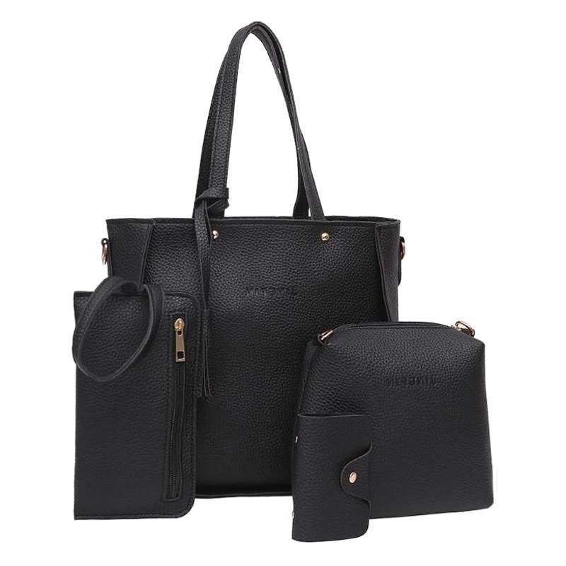 Оптовая Продажа с фабрики женская сумка корейская модная сумка с рисунком личи, сумка из четырех частей, НОВАЯ переносная сумка-ведро