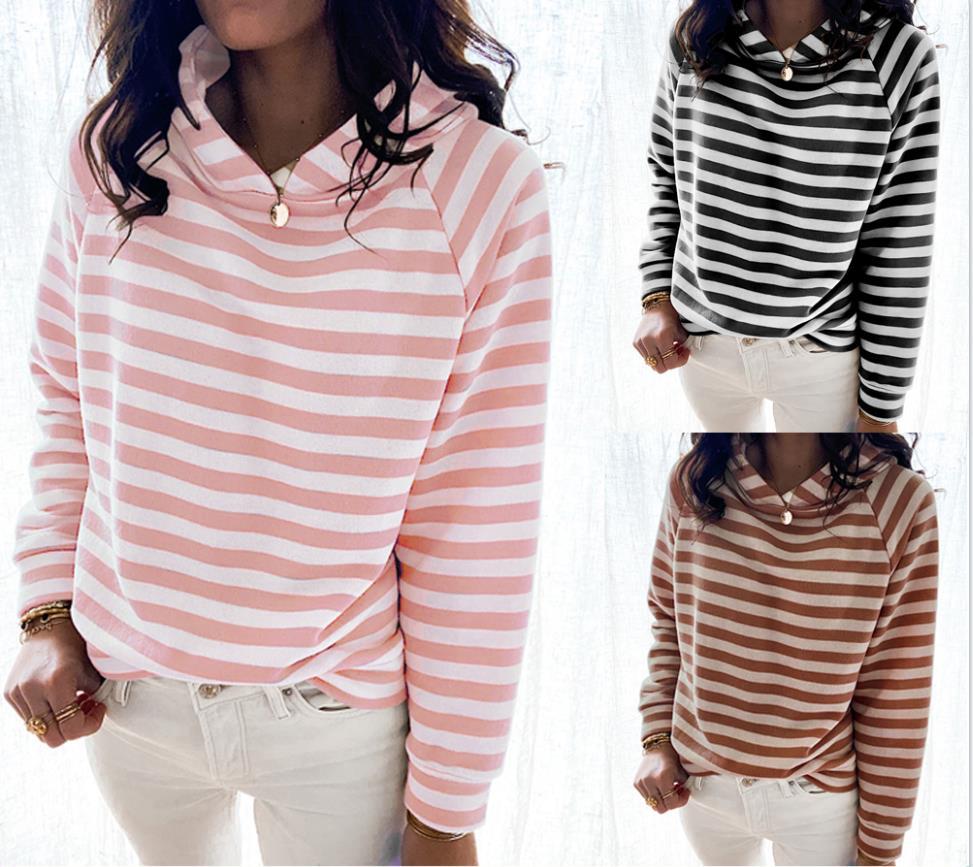 Women's Hoodie Long Sleeve Hoodies & Sweatshirts Casual Stripe display picture 1