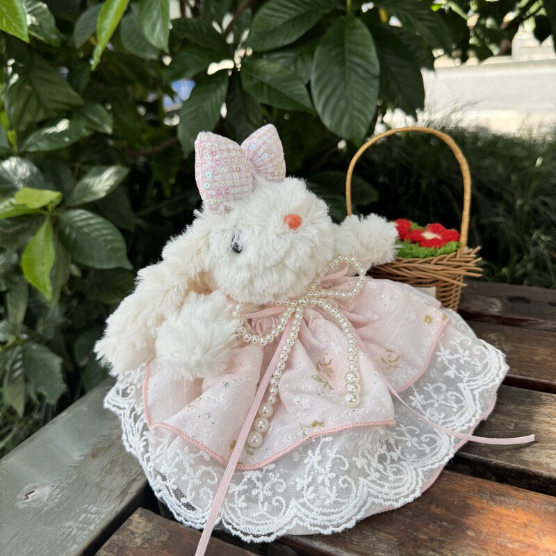 クリエイティブでかわいい垂れ耳ボニーウサギのドレスアップDIY大きなスカート超妖精垂れ耳ウサギのぬいぐるみ吊り下げ装飾品クロスボーダー用|undefined