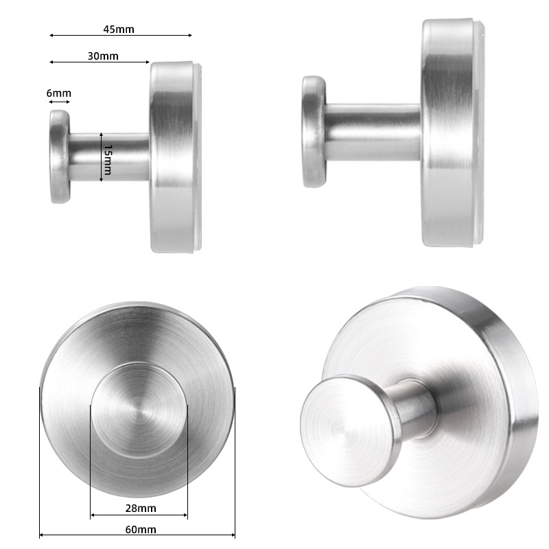 Thickened stainless steel suction cup hook without punching vacuum…