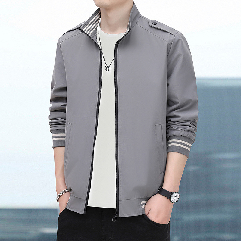 Chaqueta transfronteriza de Amazon hombre primavera y otoño ropa deportiva casual juvenil abrigo de cuello alto chaqueta tendencia de comercio exterior ropa de hombre